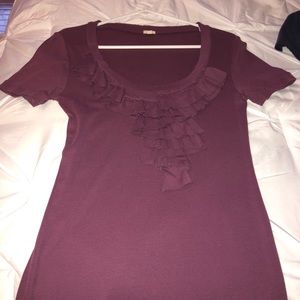 J Crew ruffle top